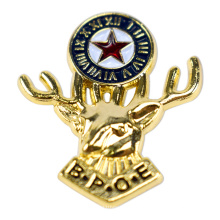 Zinc alloy gold plating decoration brooch pin badge